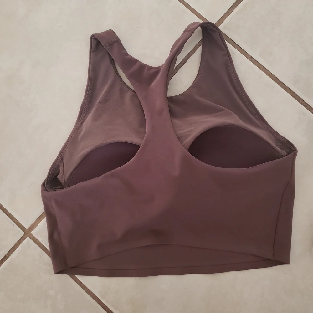 Uniqlo Brown Racerback Sports Bra Medium - Picture 5 of 6